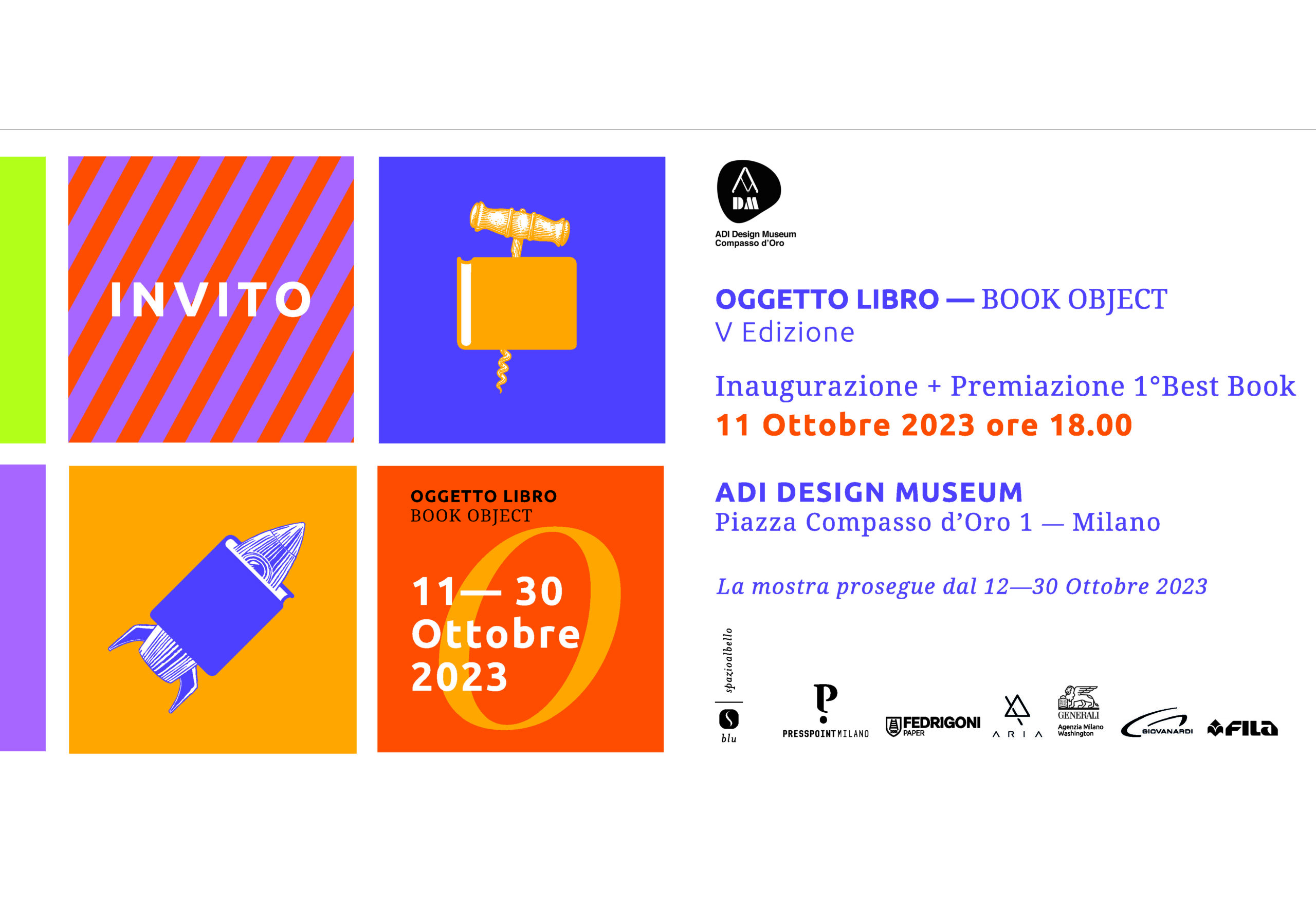 11 Ottobre 2023 OGGETTO LIBRO - BOOK  OBJECT   Piazza Compasso d’oro 1, Milano